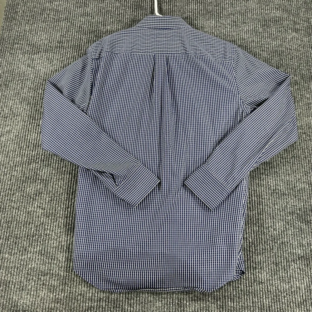 Banana Republic Shirt Mens Medium Blue Check Long Sleeve Button Up Classic Fit